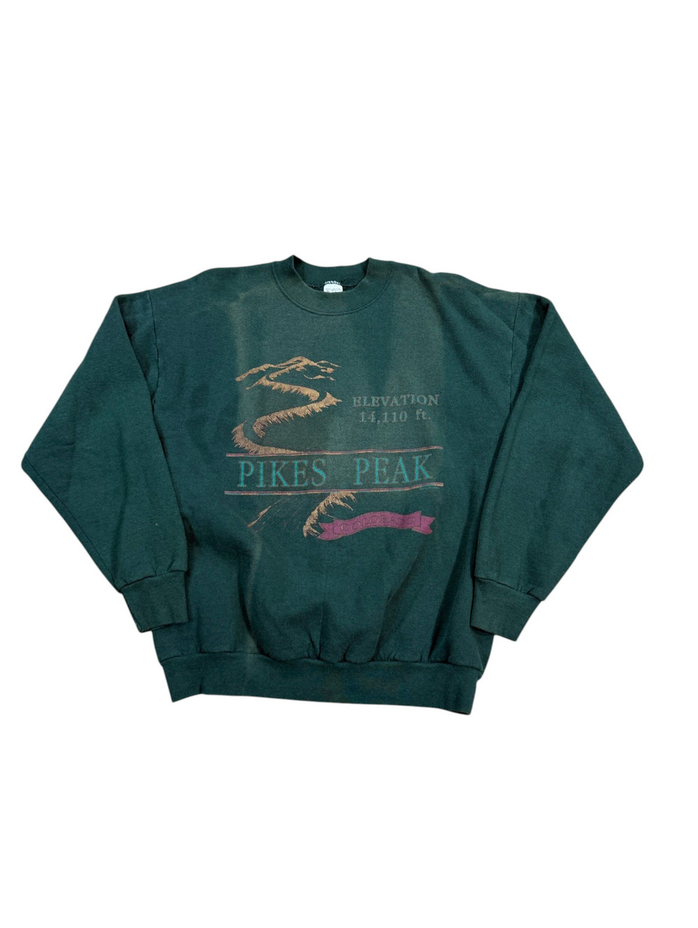 Vintage 90s Pikes Peak Colorado Graphic Sweatshirt Size Extra Large